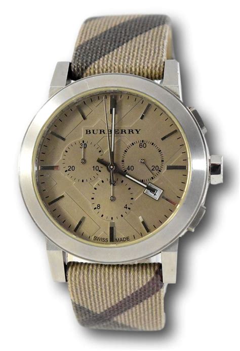 burberry men's check swiss quartz bracelet watch 42mm|burberry watch chronograph.